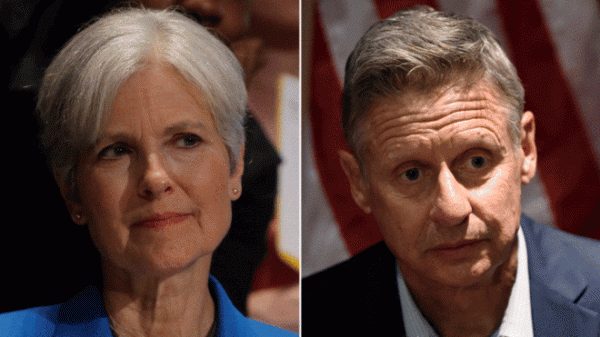 Third party candidates Jill Stein and Gary Johnson won't be participating in presidential debate. (PHOTO: ap.org)