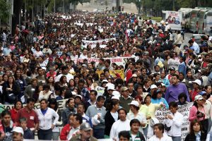 Teachers afiliated with CNTE have taken to the streets to protest aspects of the government's education reform. (PHOTO: JSTOR Daily)