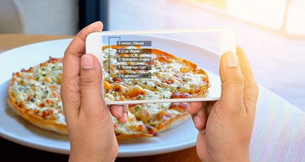 example of getting nutritional information via AR