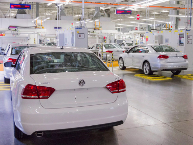 Passat sedans are lined up to be tested at the Volkswagen plant in Chattanooga, Tenn. (Photo: CANADIAN PRESS/AP-Erik Schelzig 2013)