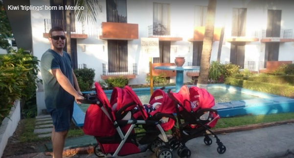 Kiwi triplings born in Mexico (Photo: stuff.co.nz)