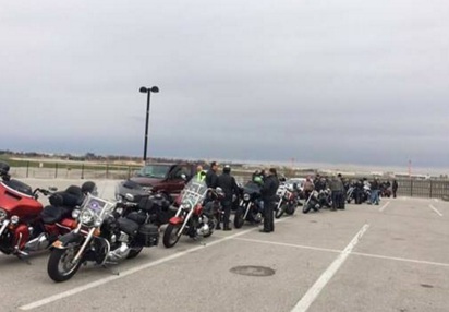 The Action Riders waiting for Tamra's remains at airport (Photo: TYT Exclusive)