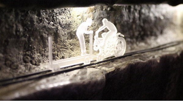 The Mob Museum in Las Vegas features a scale model of the  tunnel through which drug lord El Chapo rode a motorcycle during his 2015 escape from a Mexican prison. (Photo: The Mob Museum)
