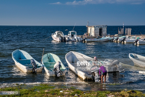 Fishing boats at Gulf of Mexico shoreline in Campeche, Yucatan Peninsula, Mexico. (PHOTO: gettyimages.com)