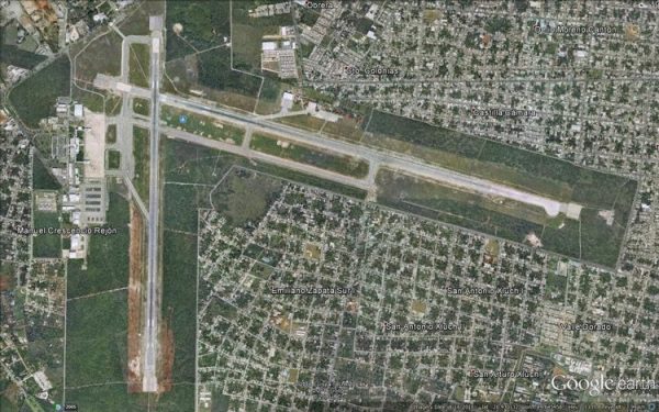 Aerial view of Merida International Airport. (PHOTO: googlearth.com)