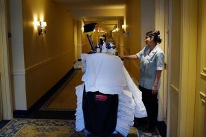 Hotel maid at work in Cancun. (PHOTO: International Coalition Against Human Trafficking)
