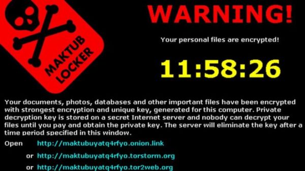 Screen after been infected by a Ransomware virus (Image: Google)