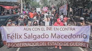 Simpatizantes de Félix Salgado instalan plantón frente al INE en la CDMX –  El Financiero