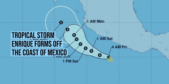 Tropical Storm Enrique Forms Off Mexico S Pacific Coast The Yucatan Times