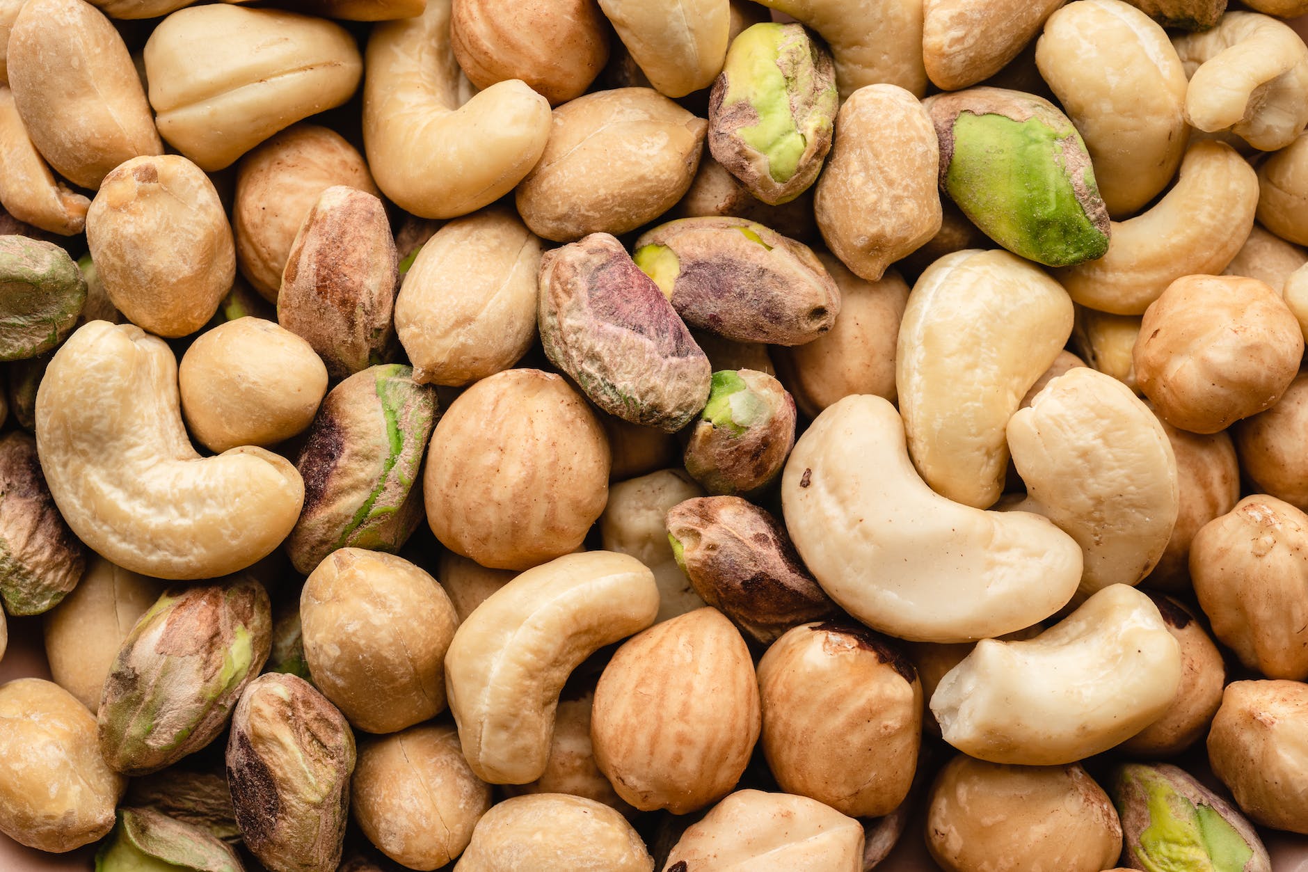a close up shot of an assorted nuts